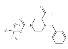 1-Benzyl-4-boc-piperazine-2-carboxylic acid structure
