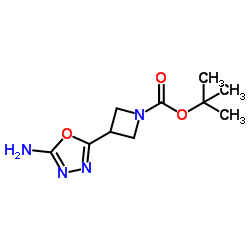 2-Methyl-2-propanyl 3-(5-amino-1,3,4-oxadiazol-2-yl)-1-azetidinecarboxylate Structure