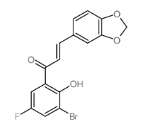 (E)-3-benzo[1,3]dioxol-5-yl-1-(3-bromo-5-fluoro-2-hydroxy-phenyl)prop-2-en-1-one picture