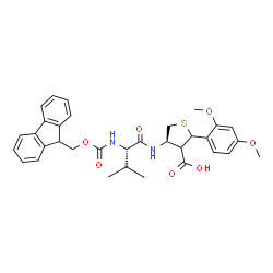 Fmoc-Val-Cys(Psi(Dmp,H)pro)-OH结构式
