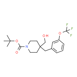 1-BOC-4-[[3-(TRIFLUOROMETHOXY)PHENYL]METHYL]-4-(HYDROXYMETHYL)-PIPERIDINE结构式