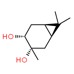 (1alpha,3alpha,4alpha,6alpha)-3,7,7-trimethylbicyclo[4.1.0]heptane-3,4-diol结构式