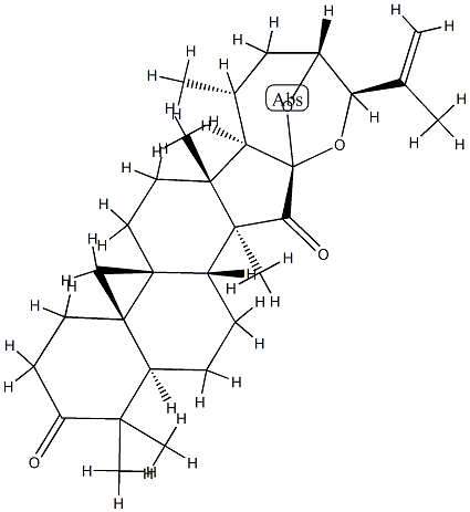 (23R,24R)-16,23:16α,24-Diepoxy-9β,19-cyclo-5α-lanost-25-ene-3,15-dione Structure