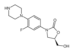 (R)-N-[[3-[3-fluoro-4-(N-piperazinyl)]-phenyl]-2-oxo-5-oxazolidinyl]methylalcohol结构式