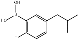 2-Fluoro-5-(iso-butyl)phenylboronic acid结构式