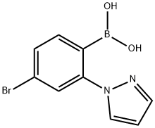 4-Bromo-2-(1H-pyrazol-1-yl)phenylboronic acid结构式