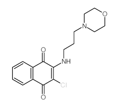 1,4-Naphthalenedione,2-chloro-3-[[3-(4-morpholinyl)propyl]amino]- structure