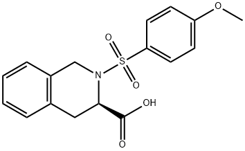 (3R)-2-(4-Methoxybenzenesulfonyl)-1,2,3,4-tetrahydroisoquinoline-3-carboxylic acid Structure