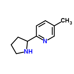 5-Methyl-2-(2-pyrrolidinyl)pyridine结构式