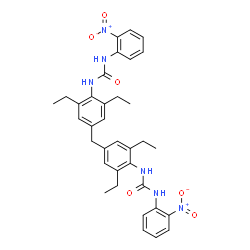 1,1'-[亚甲基双(2,6-二乙基-4,1-亚苯基)]双[3-(2-硝基苯基)脲]结构式