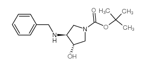 (3S,4S)-TERT-BUTYL 3-(BENZYLAMINO)-4-HYDROXYPYRROLIDINE-1-CARBOXYLATE Structure