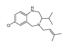 7-chloro-4-(3-methylbut-2-enyl)-3-propan-2-yl-1,2,3,5-tetrahydro-1,4-benzodiazepine Structure