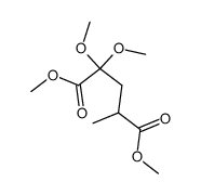 (R,S)-dimethyl 2,2-dimethoxy-4-methylglutarate Structure