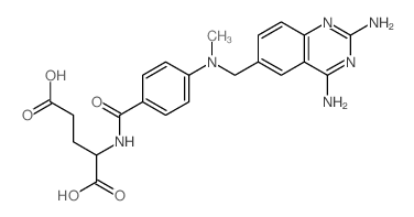 L-Glutamic acid,N-[4-[[(2,4-diamino-6-quinazolinyl)methyl]methylamino]benzoyl]-结构式