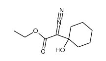 1-hydroxy-1-ethoxycarbonyl-diazomethylcyclohexane Structure