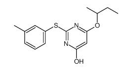 4-butan-2-yloxy-2-(3-methylphenyl)sulfanyl-1H-pyrimidin-6-one Structure