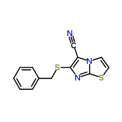 6-(Benzylsulfanyl)imidazo[2,1-b][1,3]thiazole-5-carbonitrile结构式