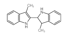 2,2'-Bi-1H-indole,2,3-dihydro-3,3'-dimethyl- structure