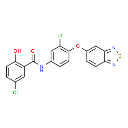 N-(4-(benzo[c][1,2,5]thiadiazol-5-yloxy)-3-chlorophenyl)-5-chloro-2-hydroxybenzamide Structure