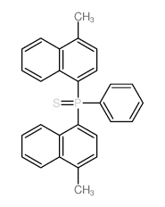 Phosphine sulfide,bis(4-methyl-1-naphthalenyl)phenyl- Structure