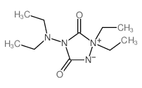 4-diethylamino-1,1-diethyl-2,4-diaza-1-azoniacyclopentane-3,5-dione结构式