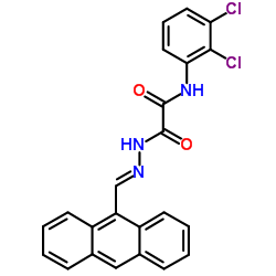 2-[(2E)-2-(9-Anthrylmethylene)hydrazino]-N-(2,3-dichlorophenyl)-2-oxoacetamide Structure
