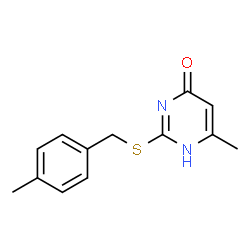 6-METHYL-2-[(4-METHYLBENZYL)SULFANYL]-4(3H)-PYRIMIDINONE结构式