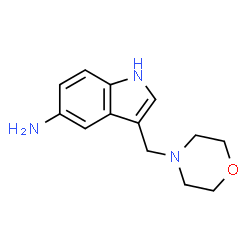 3-(MORPHOLINOMETHYL)-1H-INDOL-5-AMINE结构式