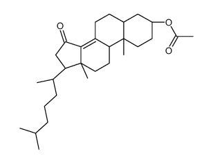 3-acetoxycholest-8(14)-en-15-one structure