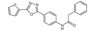 N-(4-(5-(FURAN-2-YL)-1,3,4-OXADIAZOL-2-YL)PHENYL)-2-PHENYLACETAMIDE structure