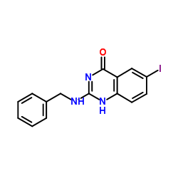 2-(benzylamino)-6-iodoquinazolin-4-ol结构式