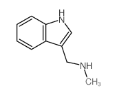 1H-Indole-3-methanamine,N-methyl-结构式