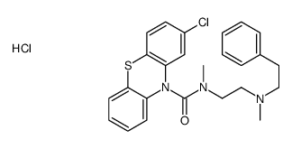 2-chloro-N-methyl-N-[2-[methyl(2-phenylethyl)amino]ethyl]phenothiazine-10-carboxamide,hydrochloride Structure