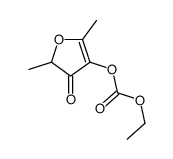 ethyl 2,5-dimethyl-3-oxo-4(2H)-furyl carbonate结构式