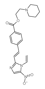 Benzoic acid,4-[2-(1-ethenyl-5-nitro-1H-imidazol-2-yl)ethenyl]-, 2-(1-piperidinyl)ethylester Structure