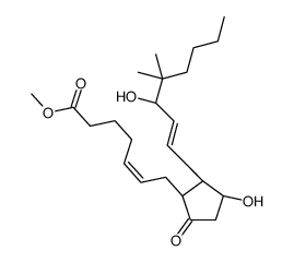 methyl (Z)-7-[(1R,2R,3R)-3-hydroxy-2-[(E)-3-hydroxy-4,4-dimethyloct-1-enyl]-5-oxocyclopentyl]hept-5-enoate结构式