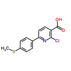 2-Chloro-6-[4-(methylsulfanyl)phenyl]nicotinic acid Structure