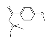 (C2H5)3SnCH2COC6H4-p-OCH3 Structure