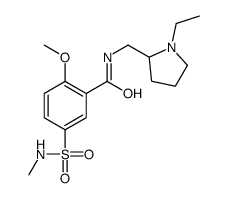 N-[(1-ethylpyrrolidin-2-yl)methyl]-2-methoxy-5-(methylsulfamoyl)benzamide Structure