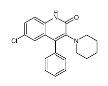 6-Chloro-4-phenyl-3-piperidin-1-yl-1H-quinolin-2-one结构式