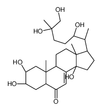 (2S,3R,5R,9R,10R,13R,14S,17R)-2,3,14-trihydroxy-10,13-dimethyl-17-[(2S,3R)-3,6,7-trihydroxy-6-methylheptan-2-yl]-2,3,4,5,9,11,12,15,16,17-decahydro-1H-cyclopenta[a]phenanthren-6-one结构式