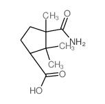 Cyclopentanecarboxylicacid, 3-(aminocarbonyl)-2,2,3-trimethyl- Structure