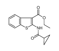 2-(cyclopropanecarbonyl-amino)-benzo[b]thiophene-3-carboxylic acid ethyl ester Structure
