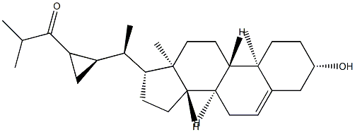 3β-Hydroxy-28,33-dinorgorgost-5-en-24-one Structure
