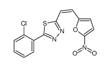 2-(2-chlorophenyl)-5-[2-(5-nitrofuran-2-yl)ethenyl]-1,3,4-thiadiazole结构式