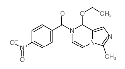 Methanone, (8-ethoxy-3-methylimidazo[1,5-a]pyrazin-7(8H)-yl)(4-nitrophenyl)- structure