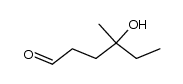 4-hydroxy-4-methyl-hexanal Structure
