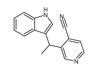 3-[1-(4-cyano-3-pyridyl)ethyl]indole结构式