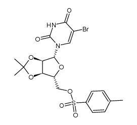 5-bromo-2',3'-O-isopropylidene-5'-O-(p-toluenesulfonyl)uridine Structure