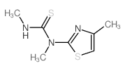 1,3-dimethyl-1-(4-methyl-1,3-thiazol-2-yl)thiourea结构式